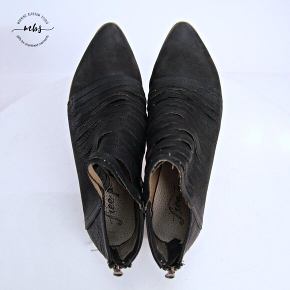 Free People Lost Valley Ankle Boots Black Women EU 39 US 8.5 - Picture 11 of 14
